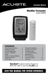 AcuRite 00838 Instruction manual