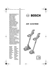 Bosch Art Accutrim Instruction manual