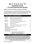 Rosen DVD Entertainment System Installation guide