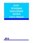 Atrie WireSpan 3000E User`s manual