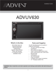 Advent ADVUV630 Installation guide
