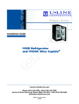 U-Line 1115WC Installation guide