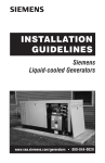 Siemens Liquid-cooled Generators Owner`s manual