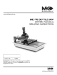 MK Diamond Products MK-770 EXP Operating instructions