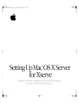 Apple Xserve Up Mac OS X Server User`s guide