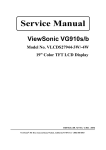 ViewSonic VG800-2 Service manual