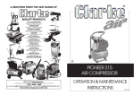 Clarke PIONEER 215 Operating instructions