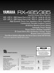 Yamaha RX-485 Owner`s manual