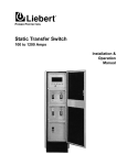 Emerson Liebert Static Transfer Switch Operating instructions