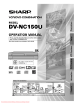 Sharp DV-NC150U Operating instructions