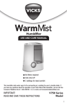 Vicks WarmMist Operating instructions