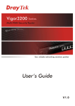 Draytek Vigor 3200 Series User`s guide
