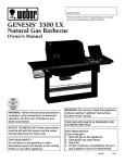 Weber GENESIS GENESIS 3500 LX Owner`s manual