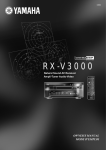 Yamaha RX-V3000 Owner`s manual
