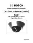 Bosch EX49N Installation manual