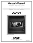 RSF Woodburning Fireplaces ONYX AP Owner`s manual