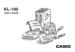 Casio KL-100E User`s guide