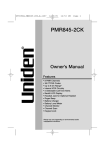 Uniden PMR845-2CK Owner`s manual