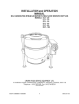 Crown Food Service Equipment CG-214 Specifications