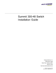 Allied Telesis Summit 48 Installation guide