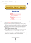 Yamaha Song Filer Owner`s manual