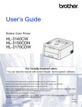 Brother HL-3140CW User`s guide