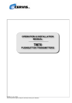 Cervis TM70 Installation manual