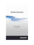 Christie PowerTool User`s manual