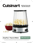 Cuisinart CPM-900WWS - Easy Pop Popcorn Maker Instruction manual