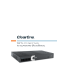 ClearOne VIEW Pro D110 Installation manual