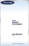 ActionTec USB Wireless Adapter 802UI3(b) User manual