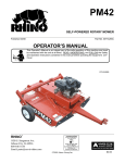 Servis-Rhino 2409TL Operator`s manual