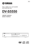 Yamaha DV-S5550 Owner`s manual