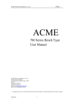 ACME iSolution User manual