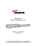 Andrew Multimode Power Distribution Unit User guide