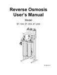 Axeon Water Technologies BT-1800 User`s manual