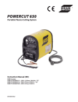 ESAB Powercut 650 Instruction manual