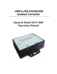 USB to RS-232/422/485 Isolated Converter Quatech Model SSU2