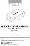 Addonics Technologies NAS30U2 Installation guide