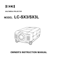 Eiki LC-SX3L Instruction manual
