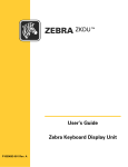 Zebra ZKDU User`s guide