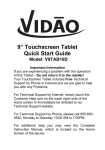 Vidao V9TAB16D Instruction manual