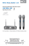 Better Music Builder VM-92U G2 Operating instructions