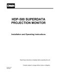 Dwin HDP-500 Operating instructions