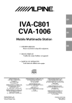 Alpine CVA-1006 Owner`s manual