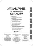 Alpine KCA-620M Owner`s manual