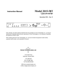Cross Technologies 2015-58T Instruction manual