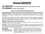 CrimeStopper CS-2004.TW1.I Operating instructions
