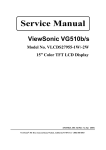 ViewSonic VG510s Service manual