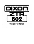 Dixon ZTR 5502 Specifications